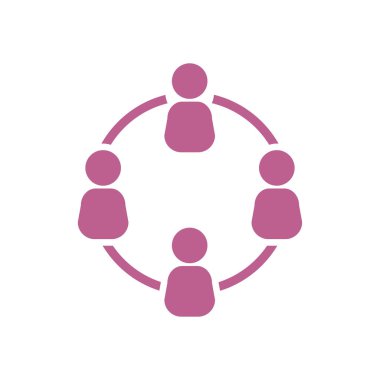 İletişim konsepti. Sosyal ağ tek simgesi. Küresel teknoloji İş dünyasındaki sosyal bağlantılar ağı.