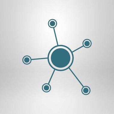 Sosyal ağ tek simgesi. Küresel teknoloji. Sosyal bağlantılar ağı.