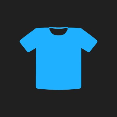 T-shirt işareti simgesi. Giysi sembolü. Düz tasarım stili.