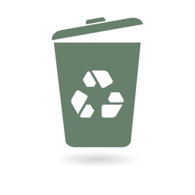 Çöp kutusu simgesini. Sil, Çöp Kutusu'na taşıyın, disk alanı temizleyin. Vektör çizim 