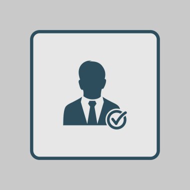 Kullanıcı işareti simgesi ekleyin. Arkadaş simgesi eklemek. Düz tasarım stili.