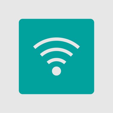 WiFi sembolü. Vektör kablosuz ağ kutsal kişilerin resmi. Düz tasarım stili.