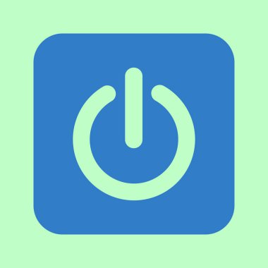 Güç işareti simgesi. Vektör çizim