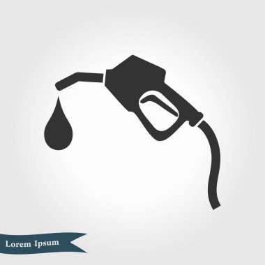 benzin pompa meme, vektör çizim basit simgesi