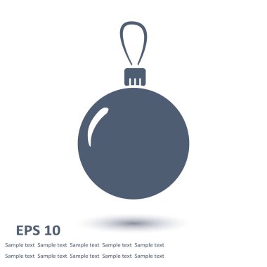 Noel topları simgesi. Yılbaşı Dekorasyonu. Tüm Noel ve yeni yıl kutlamak için.