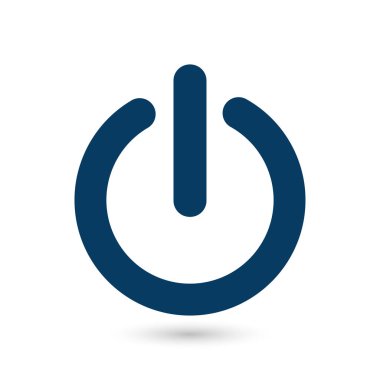 Güç işareti düz simgesi.