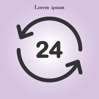 Saat saat etrafında bir gün simgesini açın. Rozet-saat çalışma süresi.