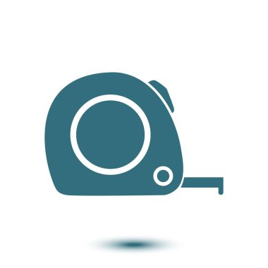  Mezura simgesi. Rulet inşaat sembolü. Boyutları ve ölçüleri. Bir kesim kartı oluşturma.