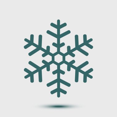 Kar tanesi simgesi. Yılbaşı Dekorasyonu. Tüm Noel ve yeni yıl kutlamak için.