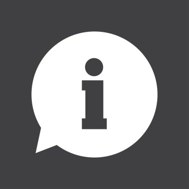 Bilgi: konuşma balonu sembolü. Düz tasarım stili