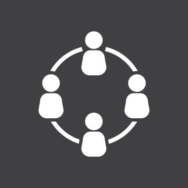 İletişim kavramı, vektör çizim basit simgesi