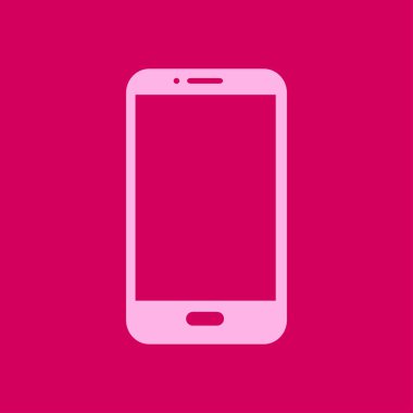 Smartphone simge vektör Illustration. Düz tasarım stili. 