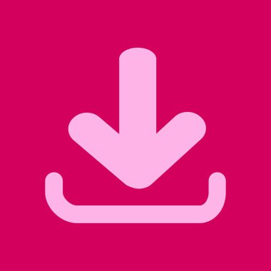 Simgesini indirin. Düğme yükleyin. Düz tasarım stili.