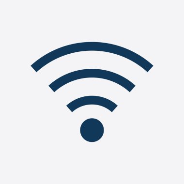 WiFi sembolü. Vektör kablosuz ağ kutsal kişilerin resmi. Düz tasarım stili.
