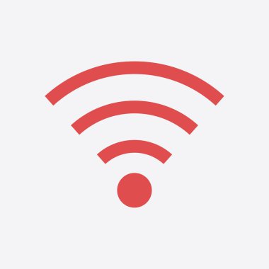 WiFi sembolü. Vektör kablosuz ağ kutsal kişilerin resmi. Düz tasarım stili.