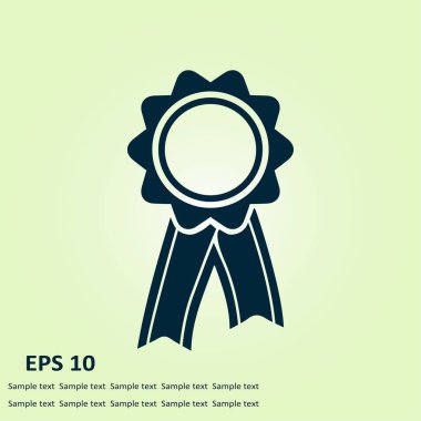  Kurdele simgesi ile rozet. Ödülü rozet şerit erkek ile.