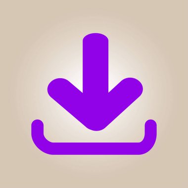 Simgesini indirin. Düğme yükleyin. Düz tasarım stili.