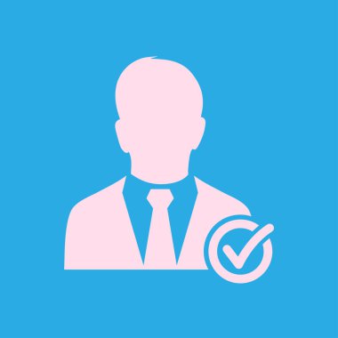 Kullanıcı işareti simgesi ekleyin. Arkadaş simgesi eklemek. Düz tasarım stili.