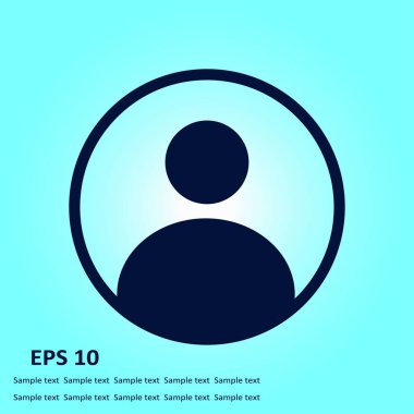 Bağlantı işareti. Kullanıcı işareti simgesi. Kişi sembolü. İnsan avatar. Düz stil. 