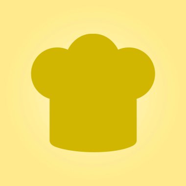 Chef şapka işareti simgesi. Şapka pişirme sembolü.