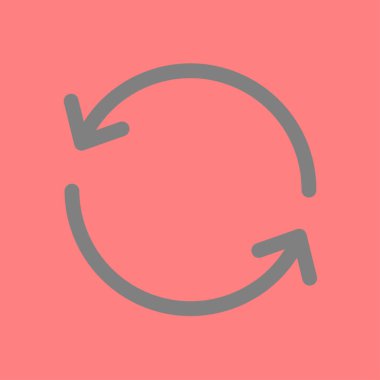 Dairesel ok işareti simge vektör. Düz tasarım stili.