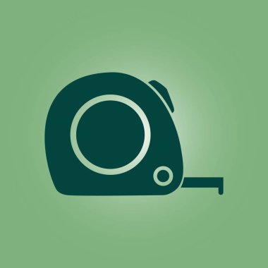  Mezura simgesi. Rulet inşaat sembolü. Boyutları ve ölçüleri. Bir kesim kartı oluşturma.