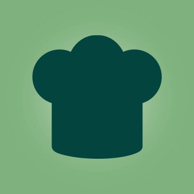 Chef şapka işareti simgesi. Şapka pişirme sembolü.