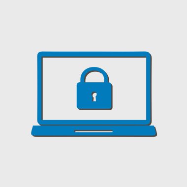 Internet güvenlik kavramı simgesi. Kimlik ve koruma simgesi.