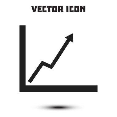 İş grafiği. Infographic. Grafik simgesini. Büyüyen grafik erkek. Düz tasarım stili.