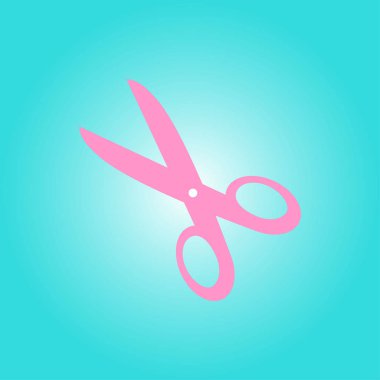 Makas simgesi. Mark burayı kes. Düz tasarım.