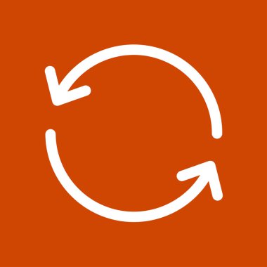 Dairesel ok işareti simge vektör. Düz tasarım stili.