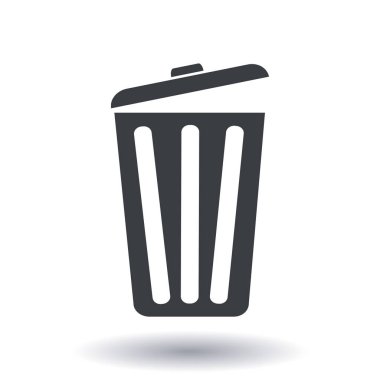 Çöp kutusu simgesini. Sil, Çöp Kutusu'na taşıyın, disk alanı temizleyin. Vektör çizim.