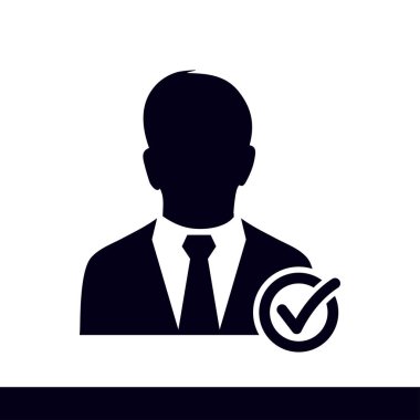 Kullanıcı işareti simgesi ekleyin. Arkadaş simgesi eklemek. Düz tasarım stili.