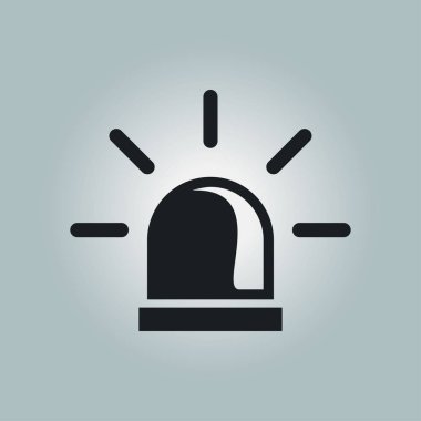 Polis tek simge. Alarm güç düğmesi. Polis seslenmek düğme.
