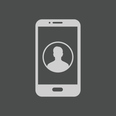 Online konferans akıllı telefon simgesi. Akıllı telefonlar ve tabletler ile sesli ve görüntülü konferans.