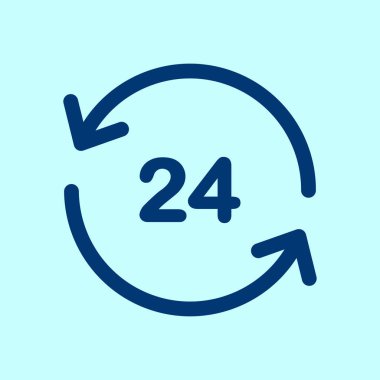 Saat saat etrafında bir gün simgesini açın. Rozet-saat çalışma süresi.