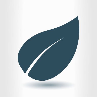 Yaprak simgesi. Taze doğal ürün. Organik ürün simgesi. Düz tasarım stili.