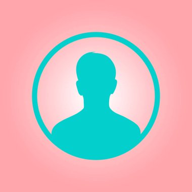 Kullanıcı simgesi simgesi. Kişi sembolü. İnsan avatarı. Düz stil.. 