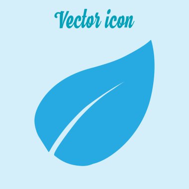 Yaprak simgesi. Taze doğal ürün. Organik ürün simgesi. Düz tasarım stili.