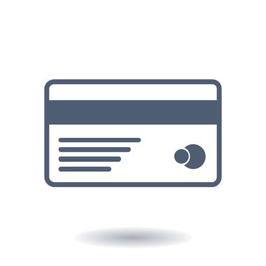 Vektör kredi kartı simgesi. Düz tasarım stili.