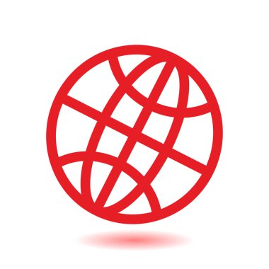 Küre simgesi. Düz tasarım stili dünya vektör simgeler.