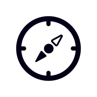 Vektör pusula simgesini. Yöreden yönde. Düz tasarım stili.