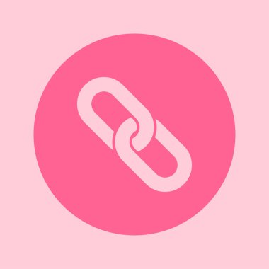 Bağlantı tek simge. Zincir bağlantı simgesi. Kaynağına bağlantı simgesi.