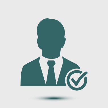 Kullanıcı işareti simgesi ekleyin. Arkadaş simgesi eklemek. Düz tasarım stili.