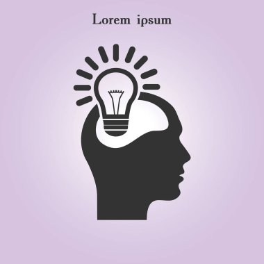 Yaratıcı fikirler ampul kavramı. Fikirler simgesi.
