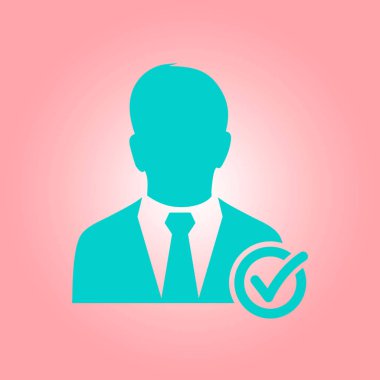 Kullanıcı işareti simgesi ekleyin. Arkadaş simgesi eklemek. Düz tasarım stili.