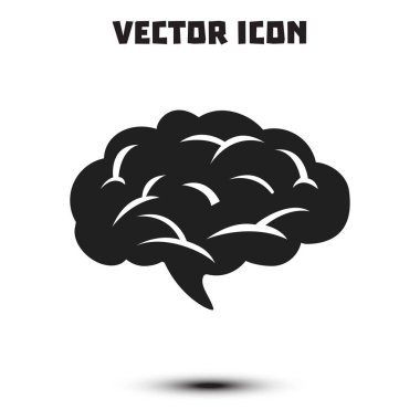 Beyin simgesi. İnsan akıllı akıllı zihin. Nöroloji sembolü.