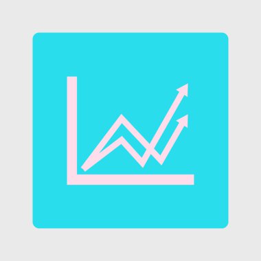 İş grafiği. Infographic. Grafik simgesini. Büyüyen grafik erkek. Düz tasarım stili.