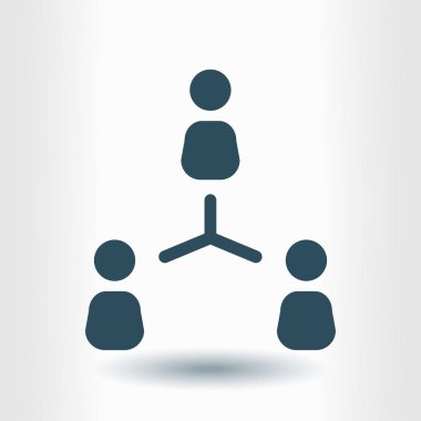 İletişim konsepti. Sosyal ağ tek simgesi. Küresel teknoloji İş dünyasındaki sosyal bağlantılar ağı.