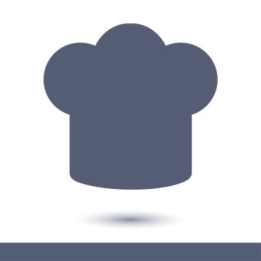 Chef şapka işareti simgesi. Şapka pişirme sembolü.